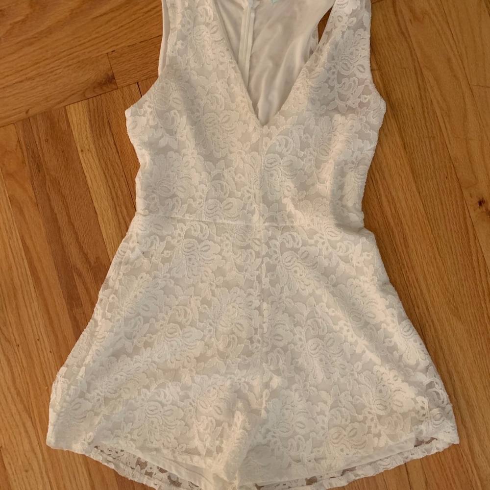 Urban Outfitters White Lace Romper
